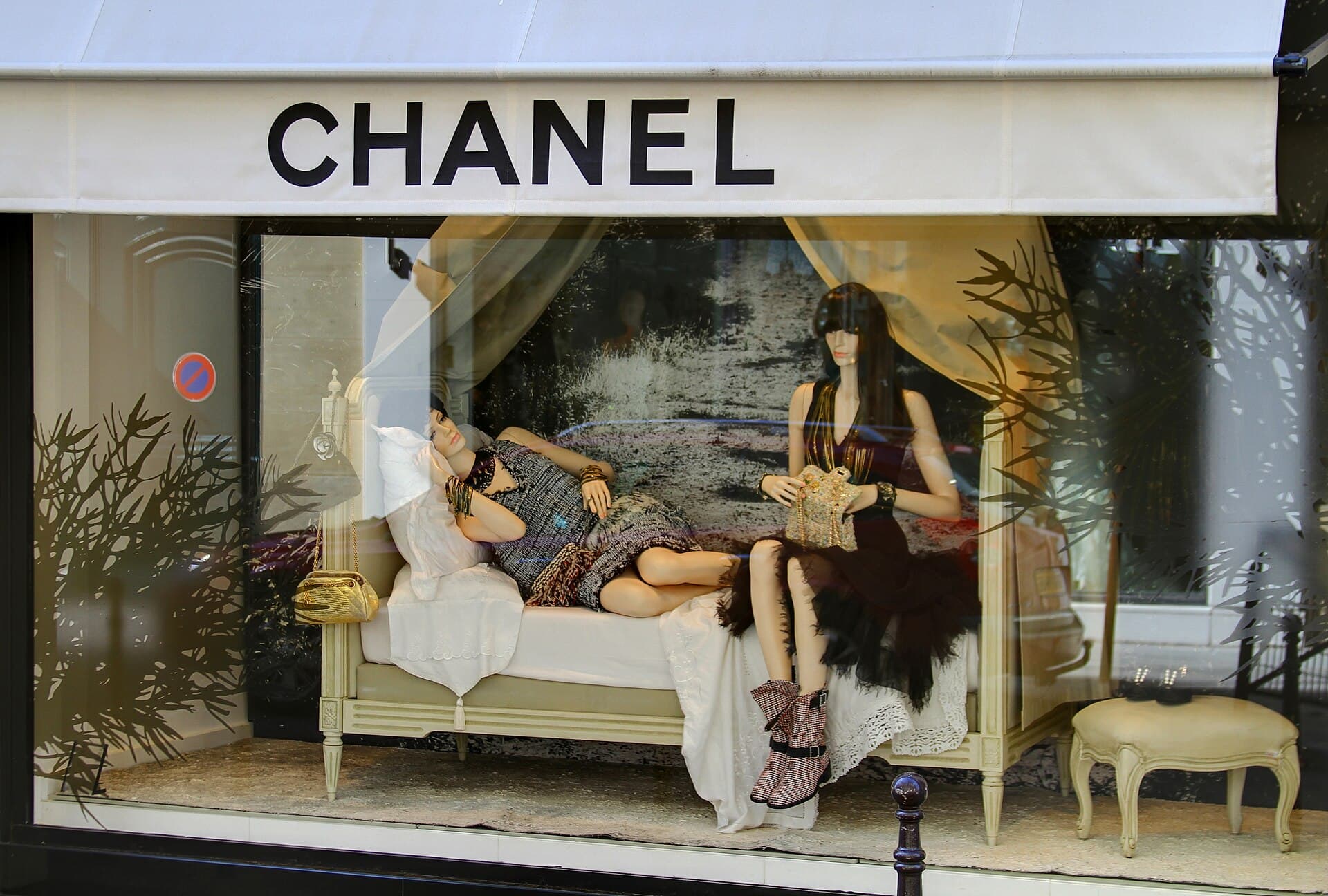 A Chanel window display at 31 rue Cambon, Paris, photographed in April 2011.