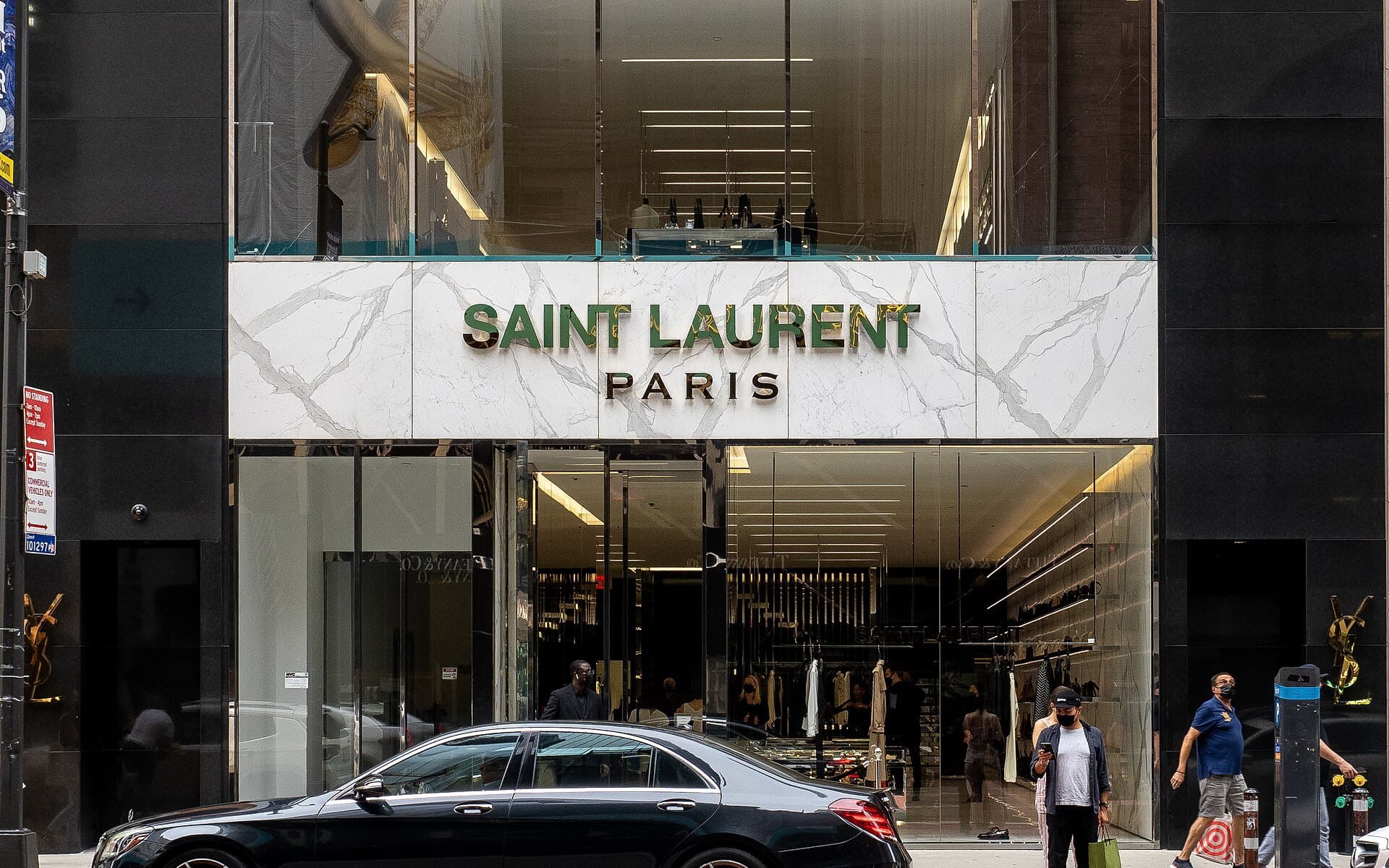 The Saint Laurent Paris store in Manhattan, New York, photographed in August 2021.
